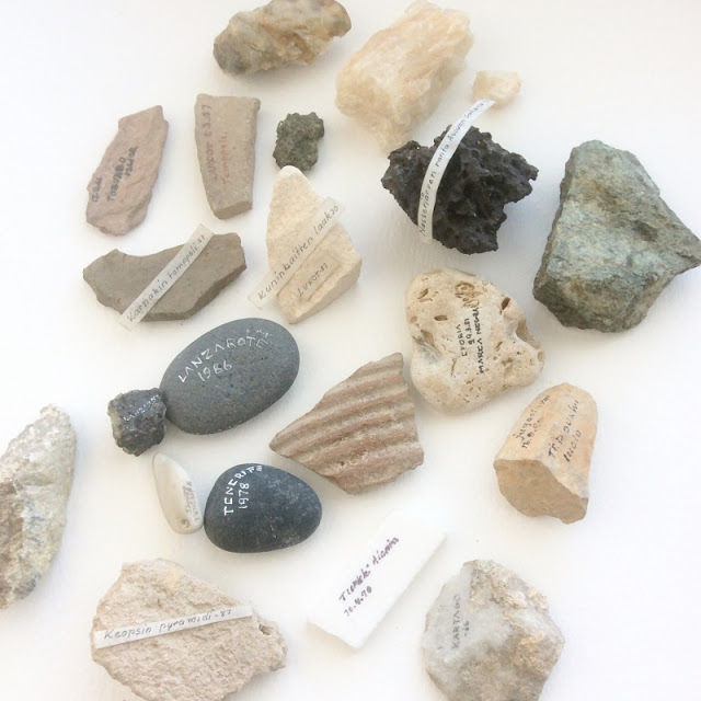 My grandfather's sand/rock collection from 1960s-1980s - paperiaarre.com