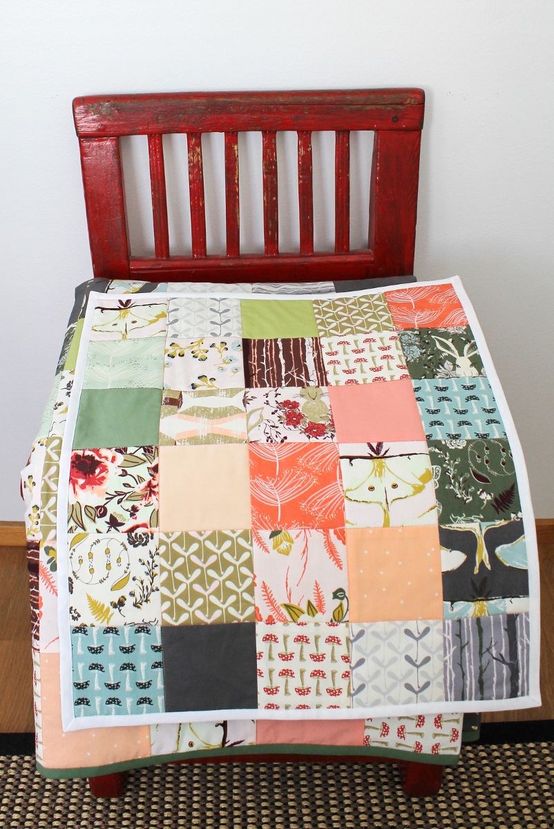 quilt and doll quilt made using Forest Floor fabrics - by Kaija Rantakari / paperiaarre.com