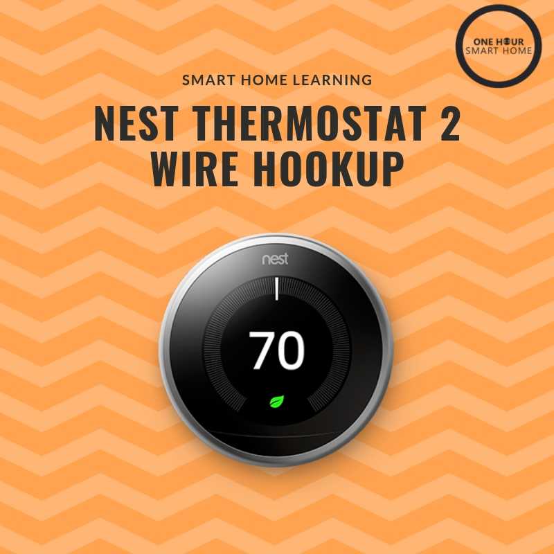 Nest Thermostat 2 Wire Hookup — OneHourSmartHome.com  Nest Thermostat 2 Wiring Diagram    One Hour Smart Home