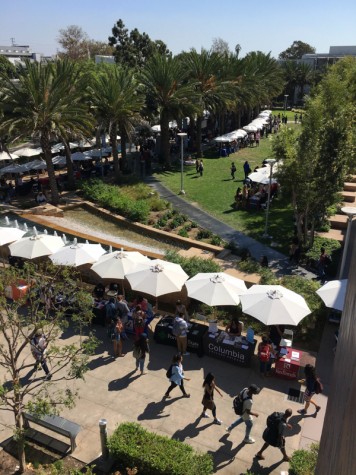 Students attend the Fall College Fair on Tuesday, October 13, 2015 at Santa Monica College. 
