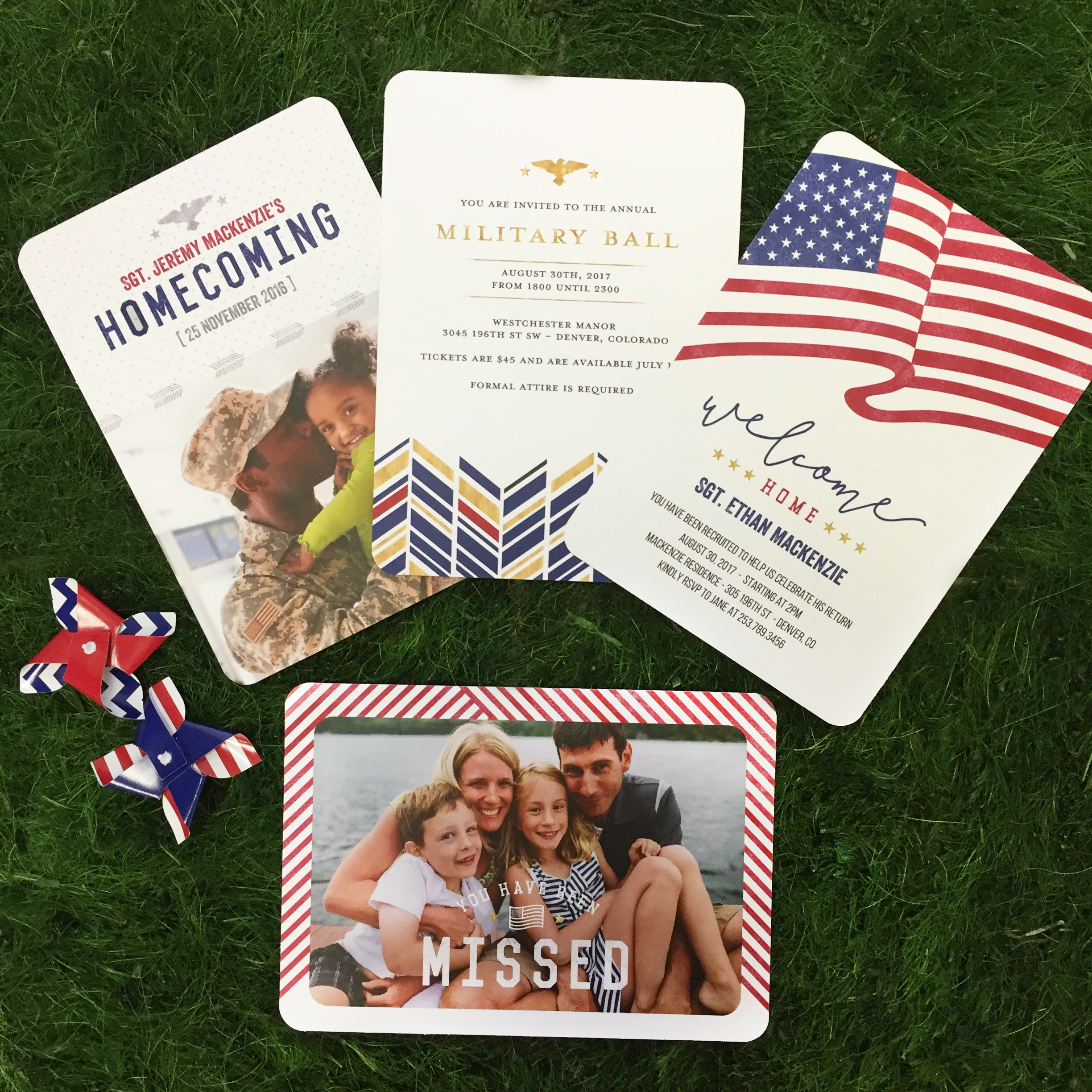 Military themed cards