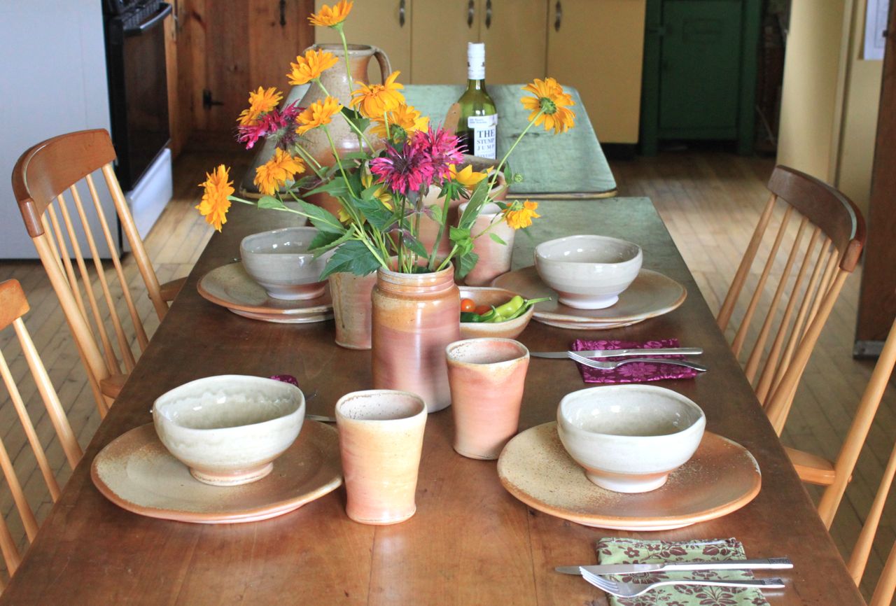 handmade pottery, dinnerware, handmade plates, wedding registry, woodfired pottery
