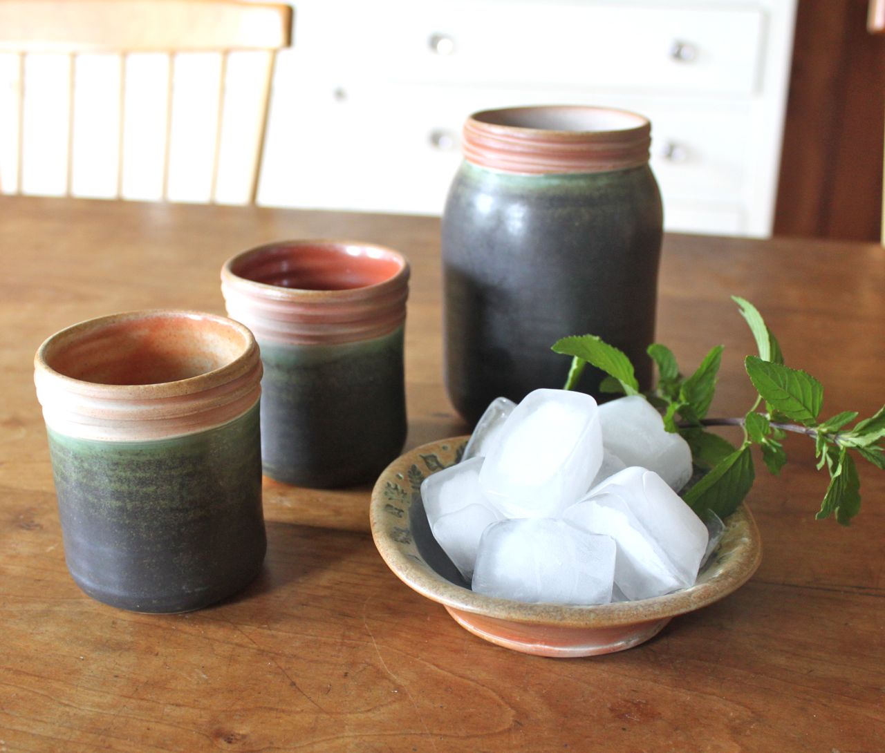 mason jar, mason jars, gift idea, wine cups, handmade pottery