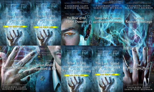The cover for each story in The Bane Chronicles is one piece to a puzzle that forms the larger image of Magnus Bane.