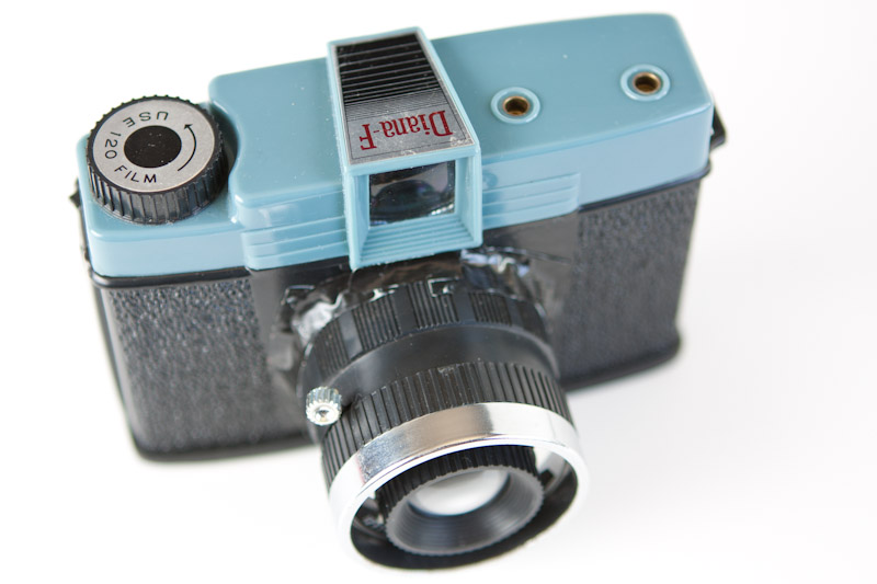 Diana-F with flash holes on the right.