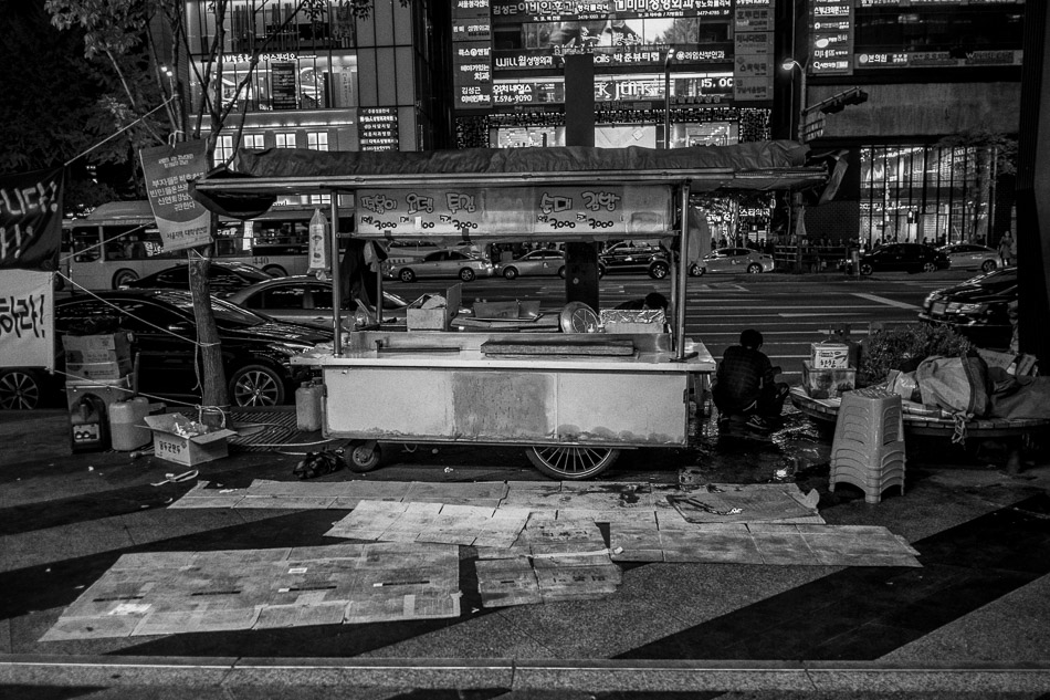 Aftermath of Street Vendor Eviction, Gangnam, Seoul