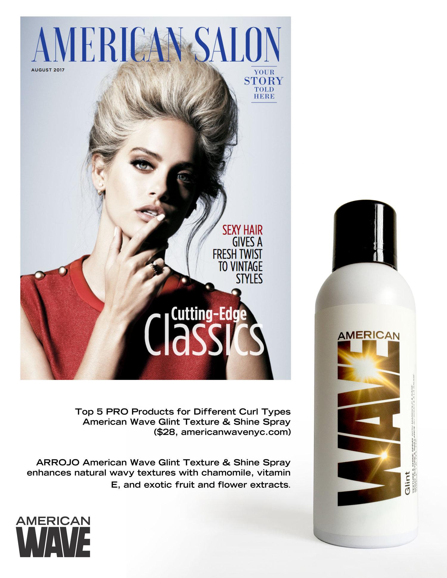 Glint Named Top 5 Pro Products for Curly Hair by American Salon — AMERICAN  WAVE