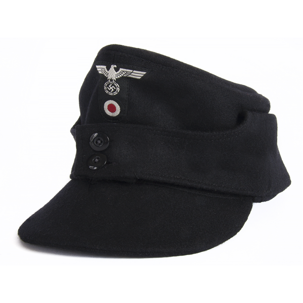 WWII GERMAN WH EM OFFICER M43 PANZER WOOL FIELD CAP Hat GREY SIZE M 