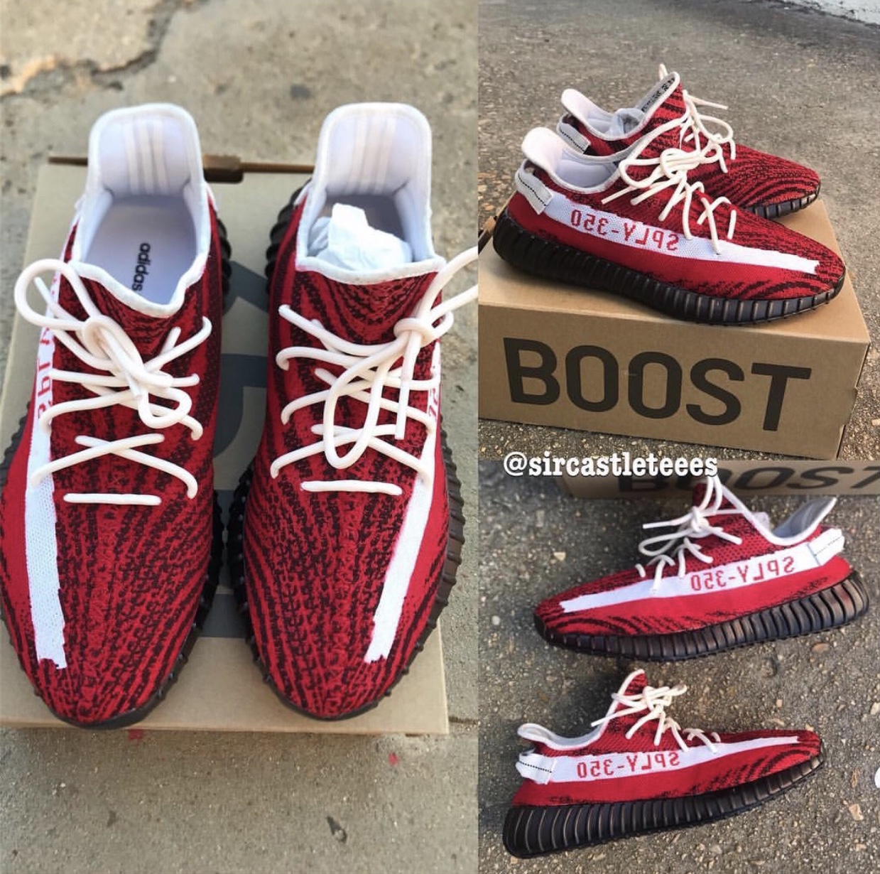 all red yeezys