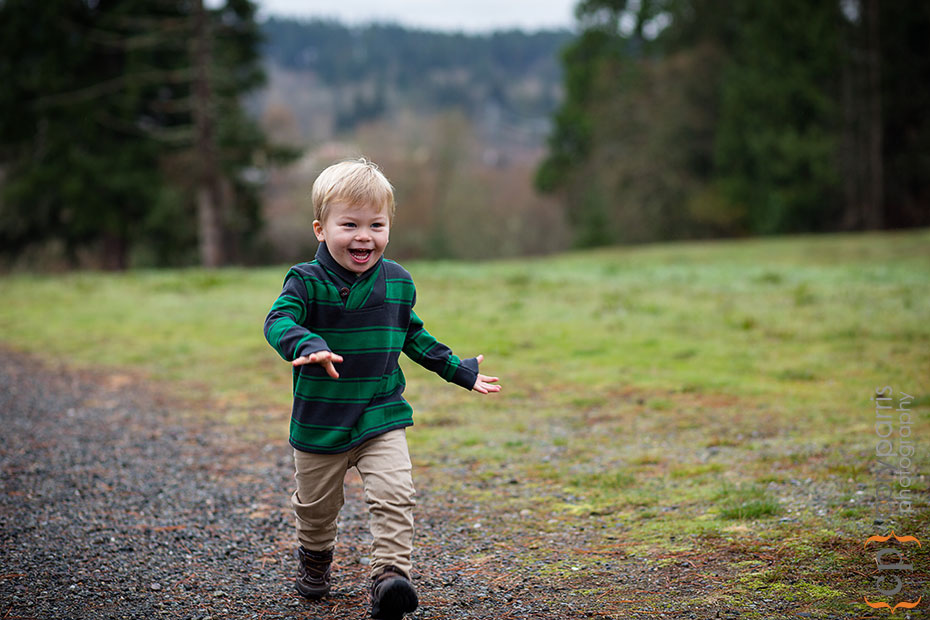 Little man running