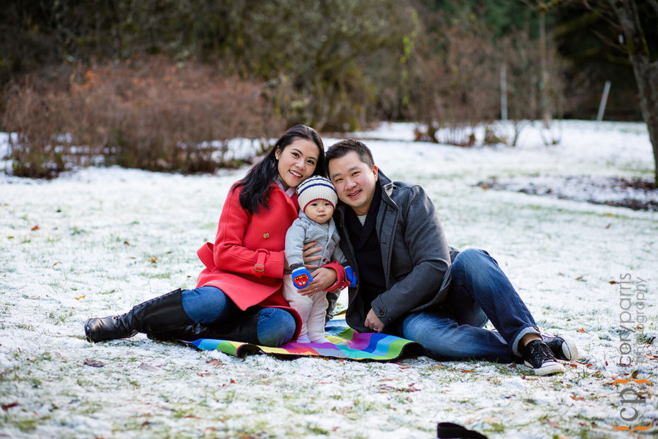 family portrait at the Washington Park Arboretum in Seattle