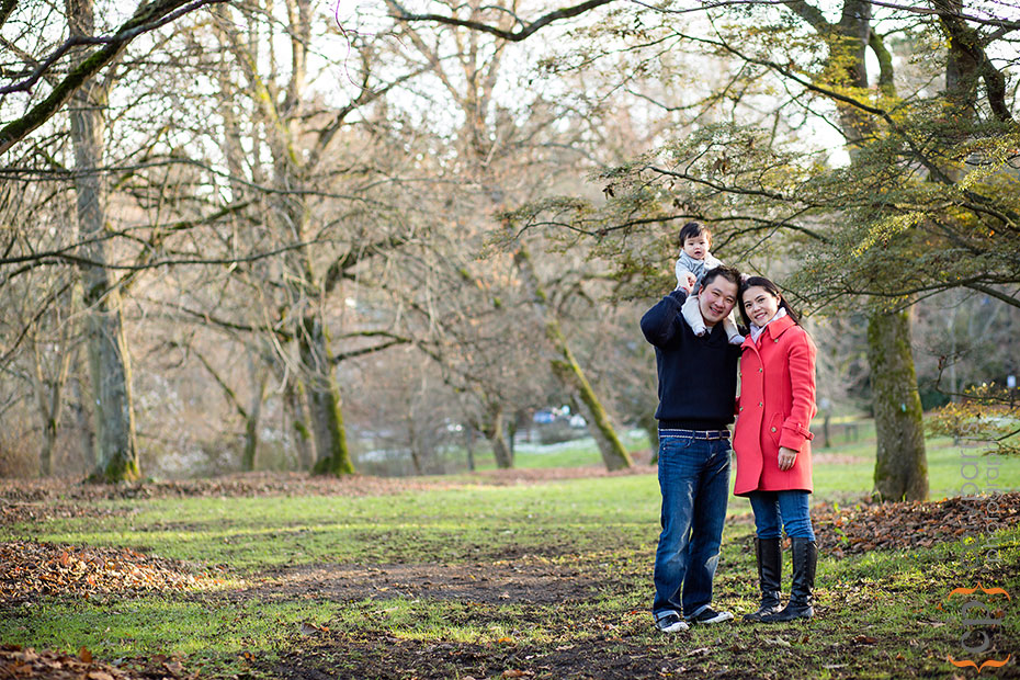 family portrait at washington park arboretum