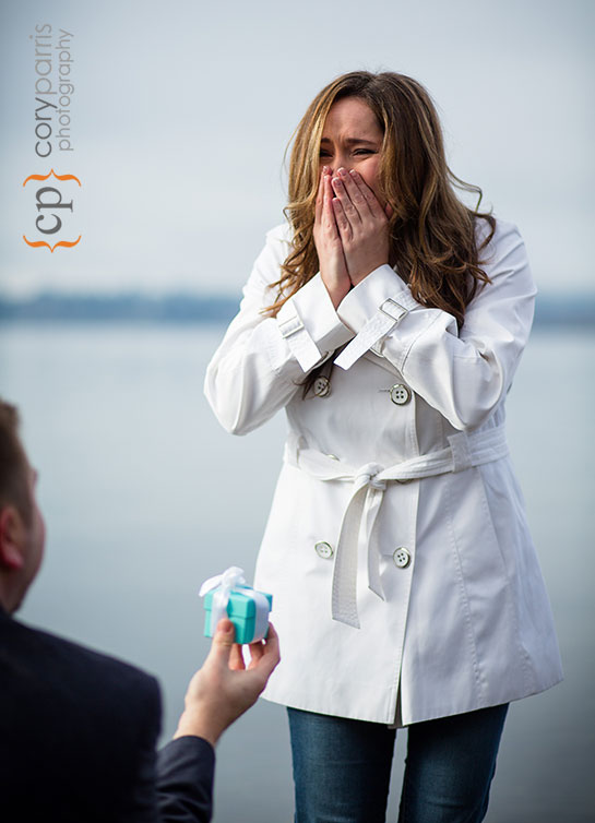 wedding proposal on lake washington in kirkland