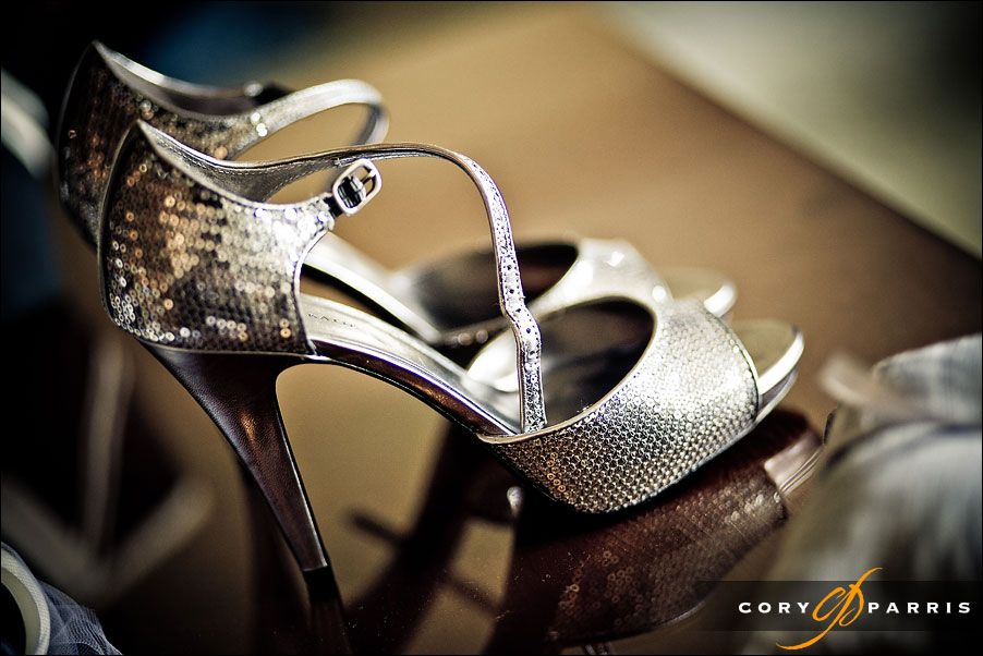 wedding shoes with silver sequins