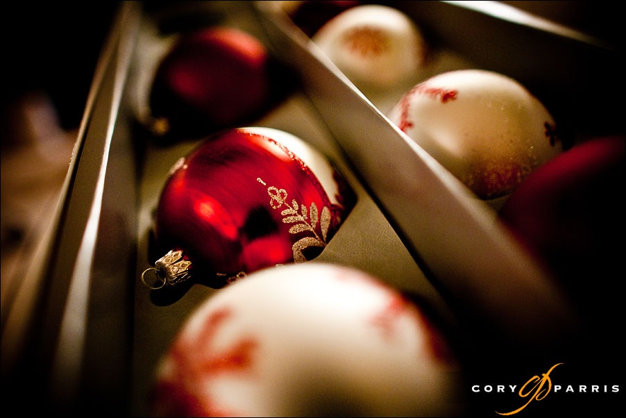 holiday christmas ornaments by seattle wedding photographer cory parris