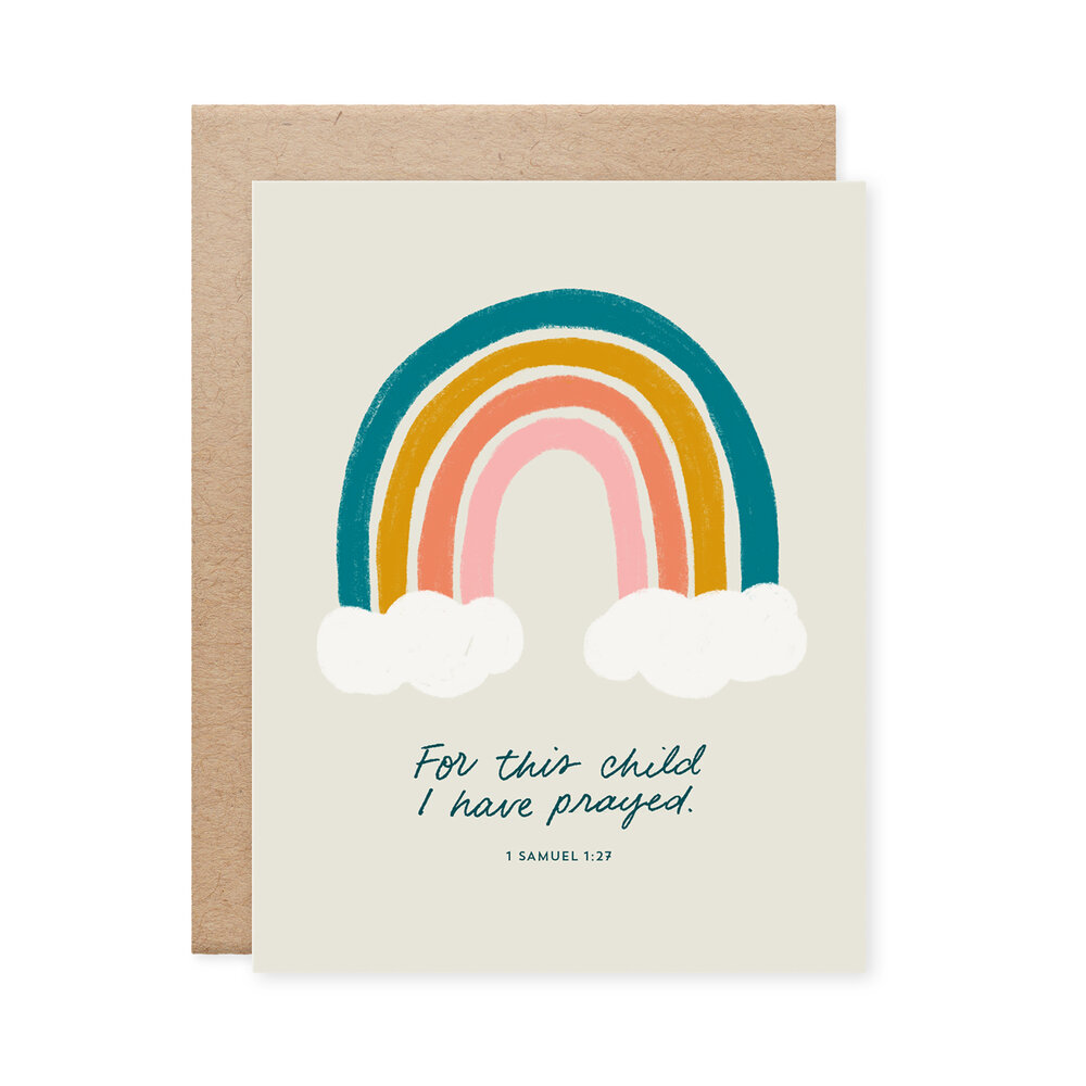 Rainbow baby Baby after loss New baby congratulations card 