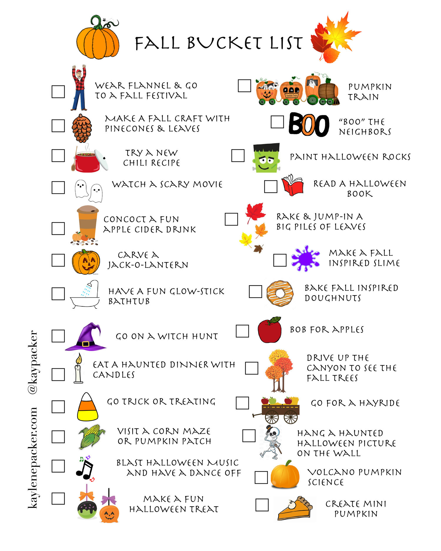A Fun Guide For The Ultimate Fall Season With Kids Fall Bucket