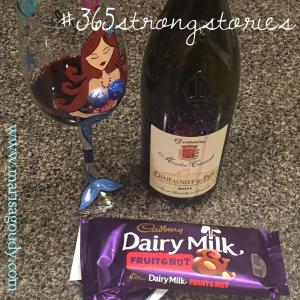 Would you like some wine with your chocolate? #365StrongStories by Marisa Goudy 