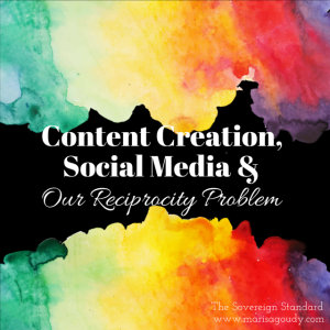 Content Creation social media and our reciprocity problem