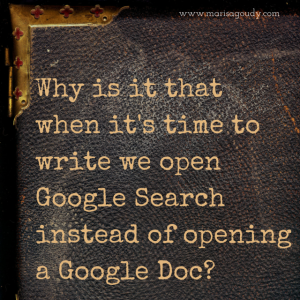 Why is it that when it’s time to write we open Google Search instead of opening a Google Doc? 