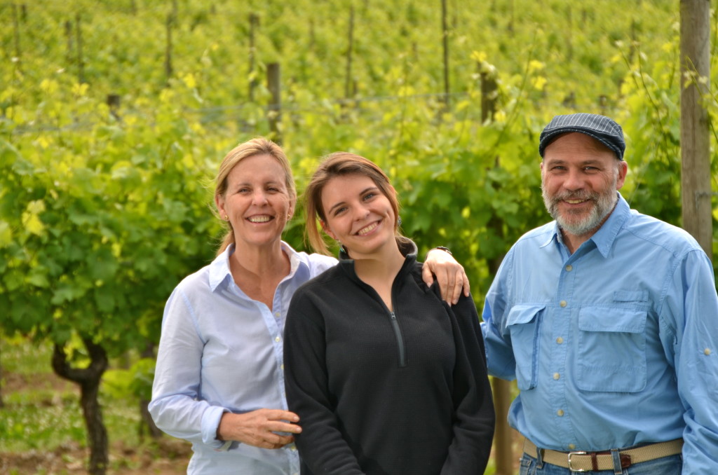 Cristina, Paula and Paul Brunner, owners of Blue Grouse Estate Winery