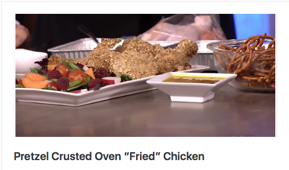 Pretzel Crusted Oven "Fried" Chicken