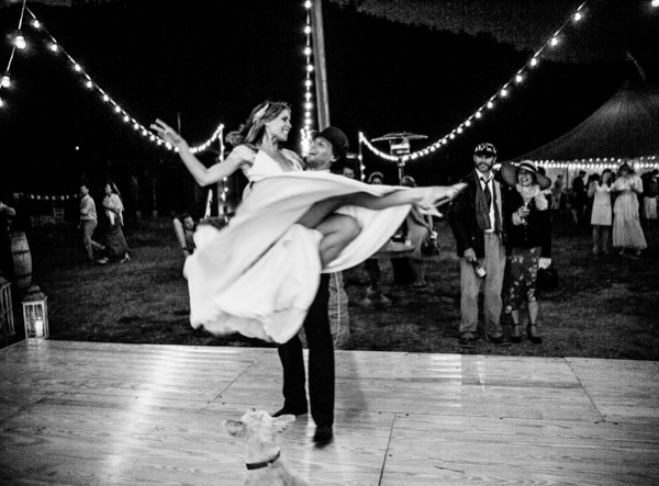 black and white wedding dance