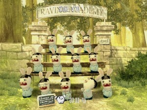 El coro de conejos del videojuego de Ubisoft "Rayman Raving Rabbids".