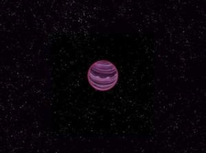 Una representación artística del planeta PSO J318.5-22 realizada por MPI/V. Ch. Quetz. Tomada de la nota fuente.