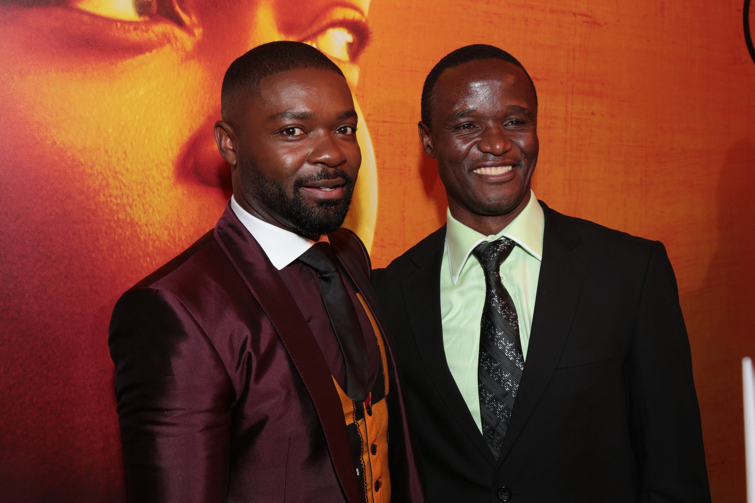 David Oyelowo and Robert Katende arrive at the U.S. premiere of Disney's Queen of Katwe at the El Capitan Theatre in Hollywood, CA on Tuesday, September 20, 2016. (Photo: Alex J. Berliner/ABImages)