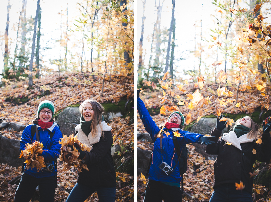 fall-foret-ouareau-chertsey-throwing-leaves