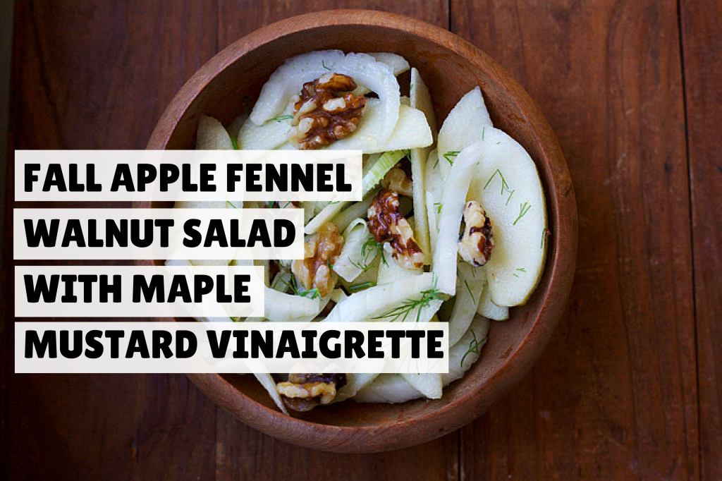 fall apple fennel walnut salad