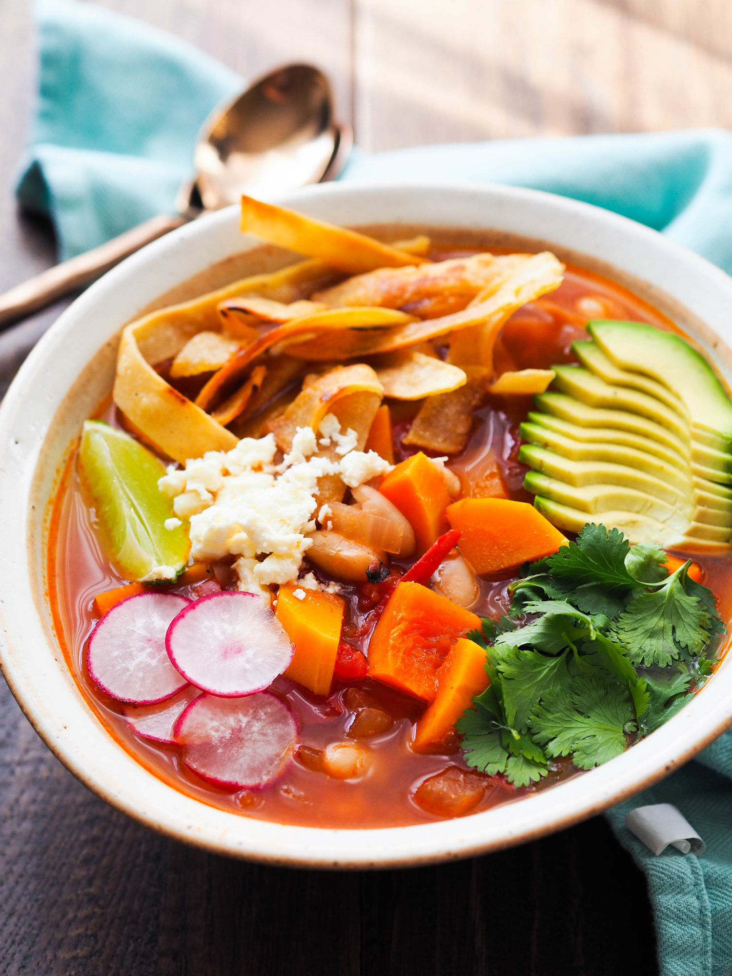 Vegetarian Tortilla Soup with Butternut Squash Recipe — Registered Dietitian Columbia SC - Rachael Hartley Nutrition
