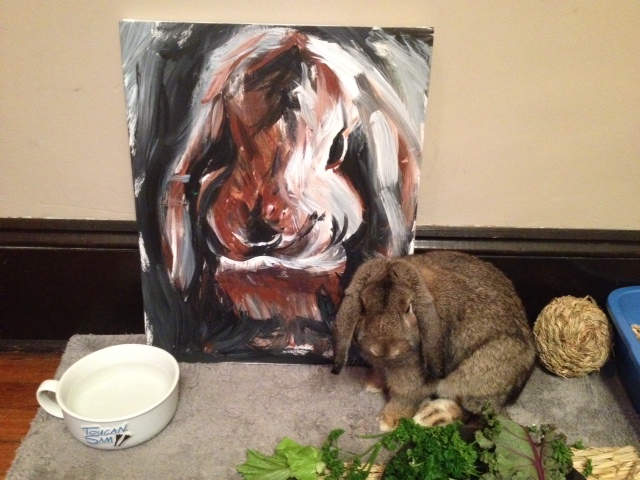 Welcome to Bunny's Art Show! Have Some Refreshments and Enjoy the Painting! 