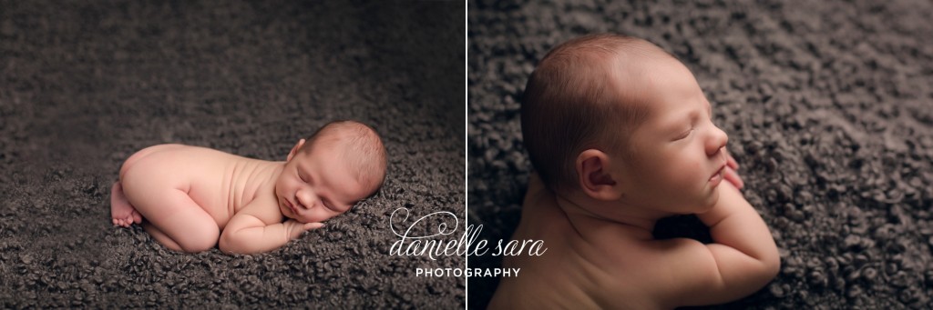 baby boy photography on gray blanket