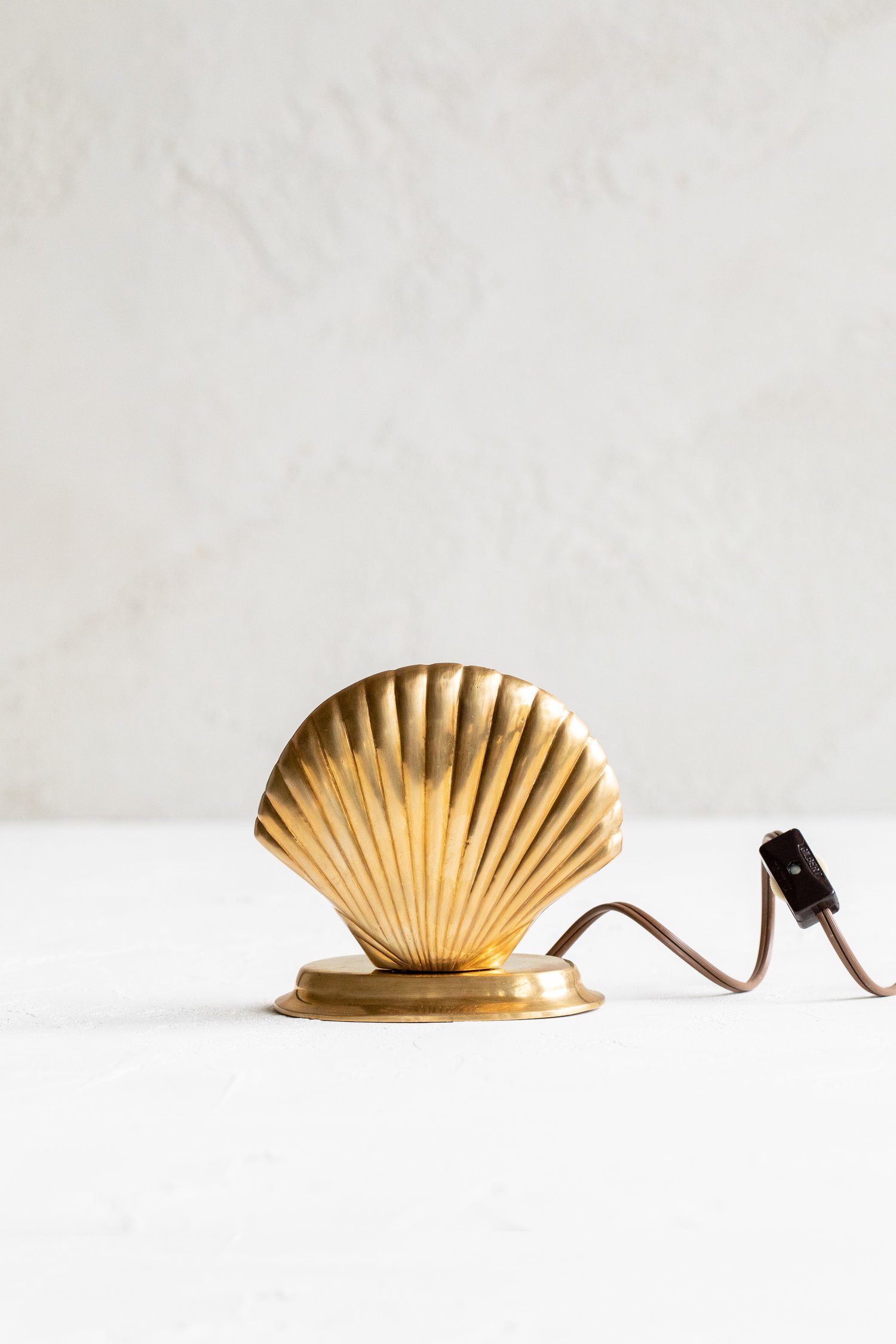 Vintage Brass Shell Light  Small Gold Seashell Light — Hoppe