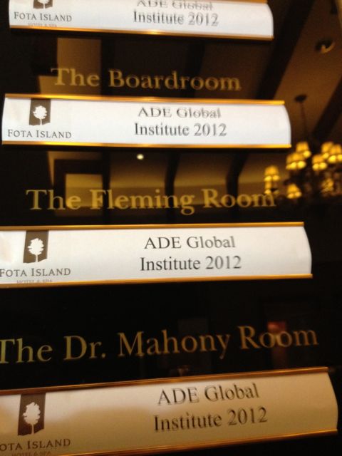 ADE2012 welcome plaque