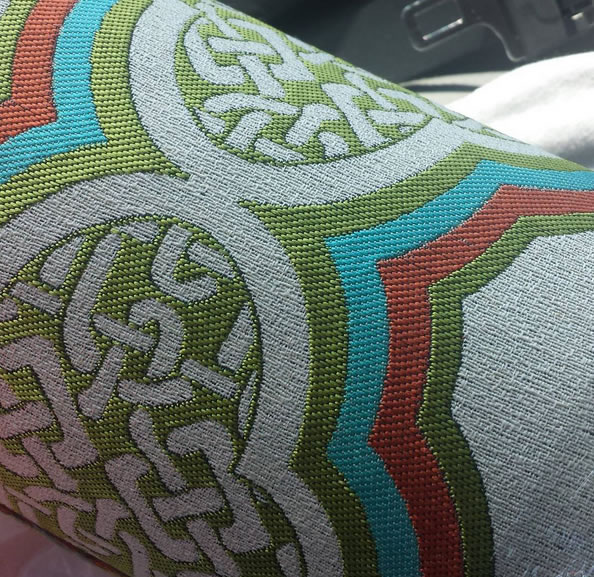 Fabric for custom drapery Floyd Hill Project