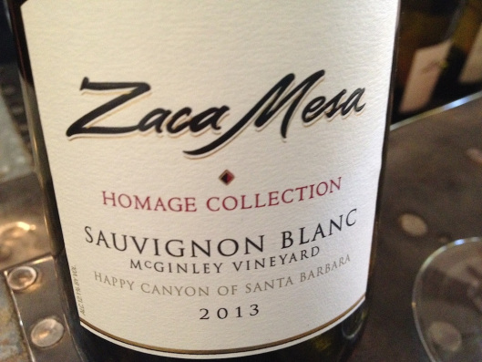 Zaca Mesa's Homage Collection of wines includes this sauvignon blanc from McGinley Vineyard in Happy Canyon of Santa Barbara.