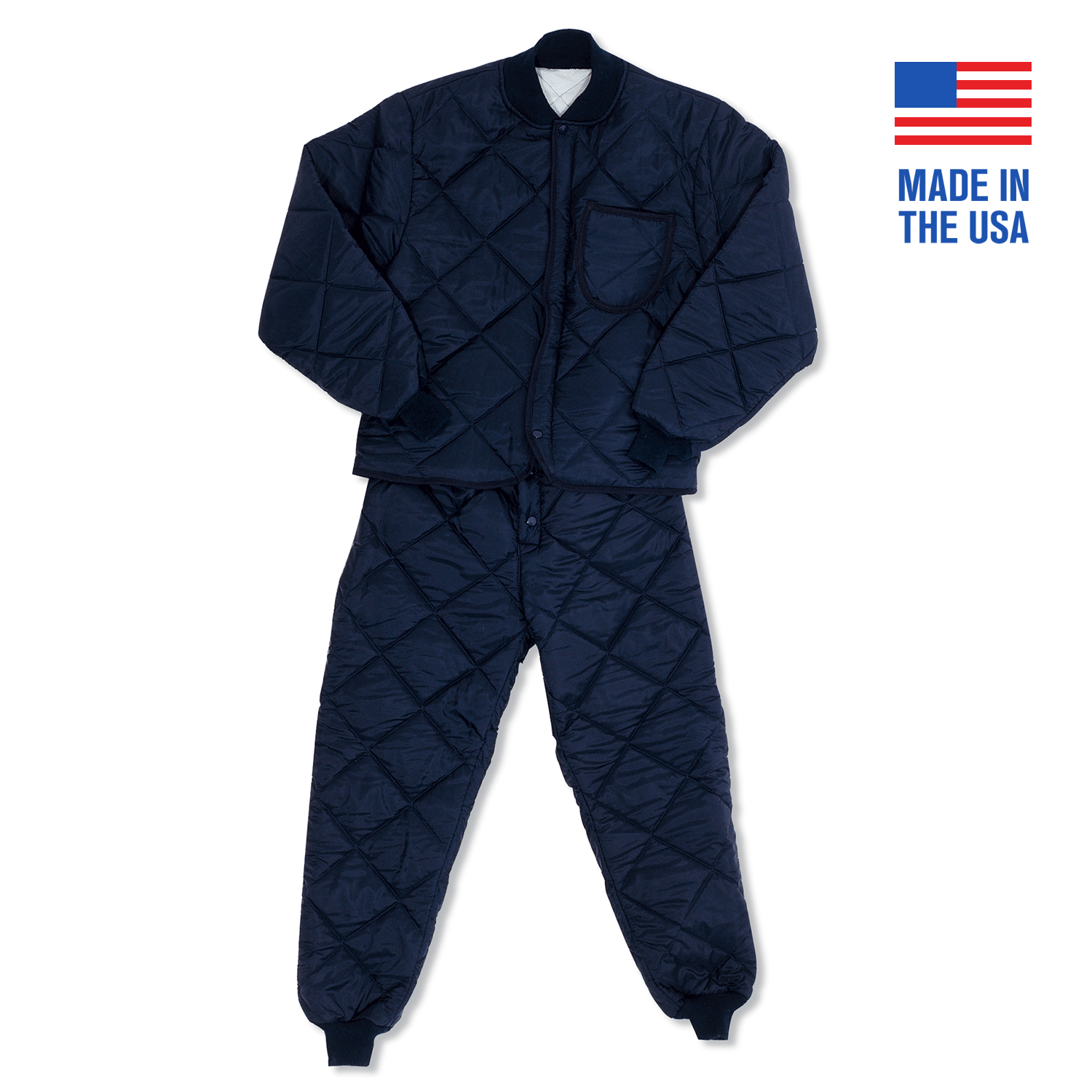 Style 130/140 · Quilted Insulated Suit (sold as set only) — SNAP'N'WEAR