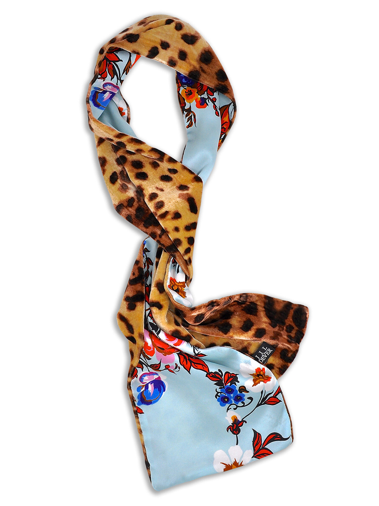 Plush Leopard Print Velvet Reversible Unisex Scarf | Bryant