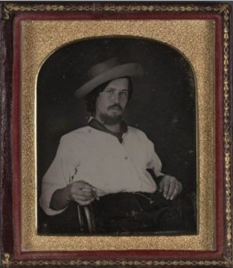 ca. 1848-54, [daguerreotype portrait of Fulton, an early San Francisco actor] via the Online Archive of California, UC Berkeley, Bancroft Library, Zelda Mackay Pictorial Collection