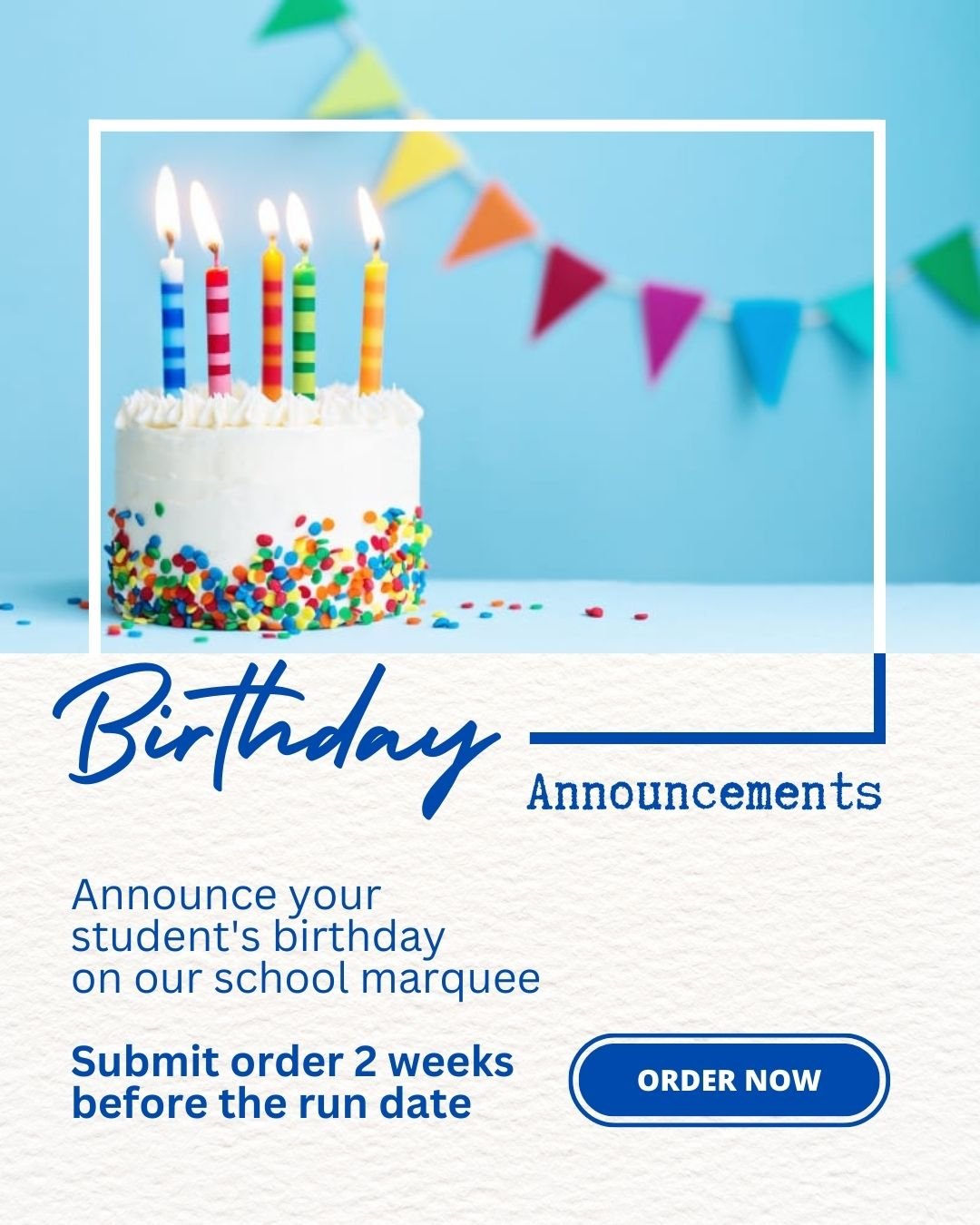 Birthday Announcements! - Hewes PTA