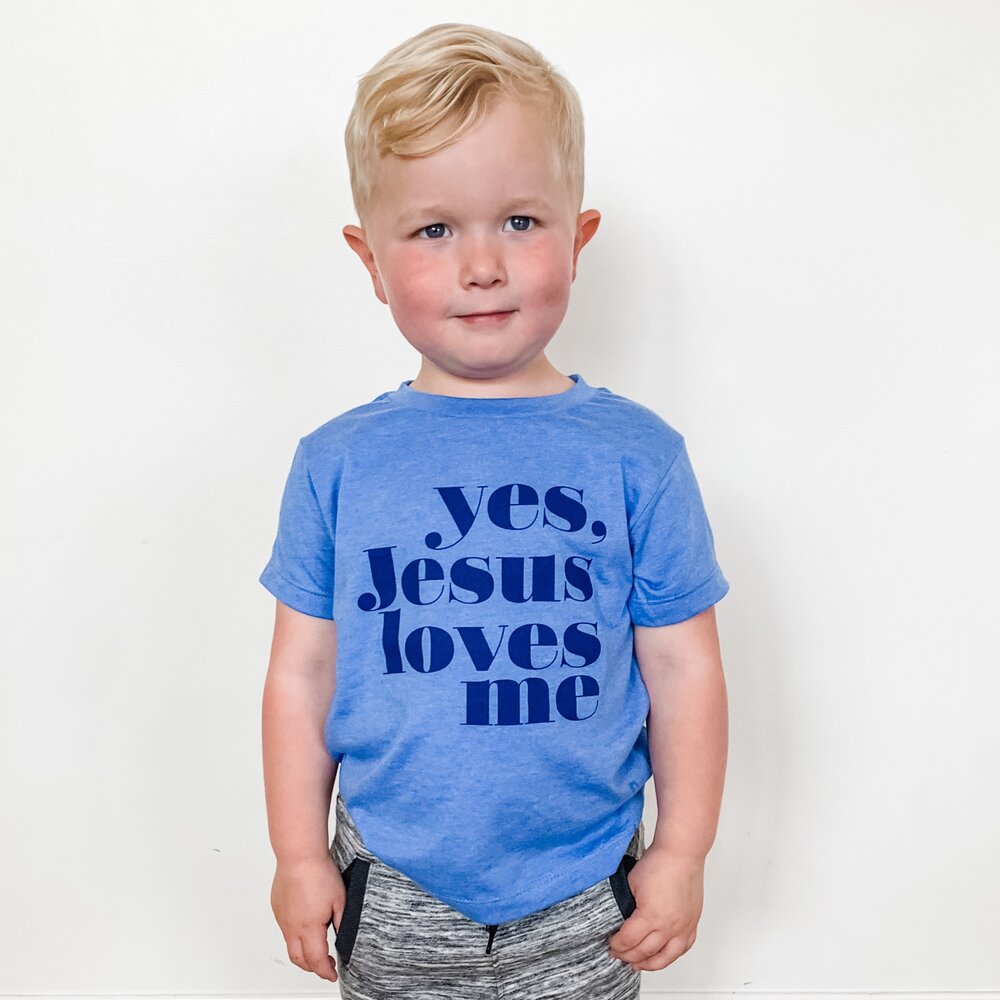 Custom Toddler T-Shirt Jesus Loves Me So Does Daddy Dad Fathers Day Cotton