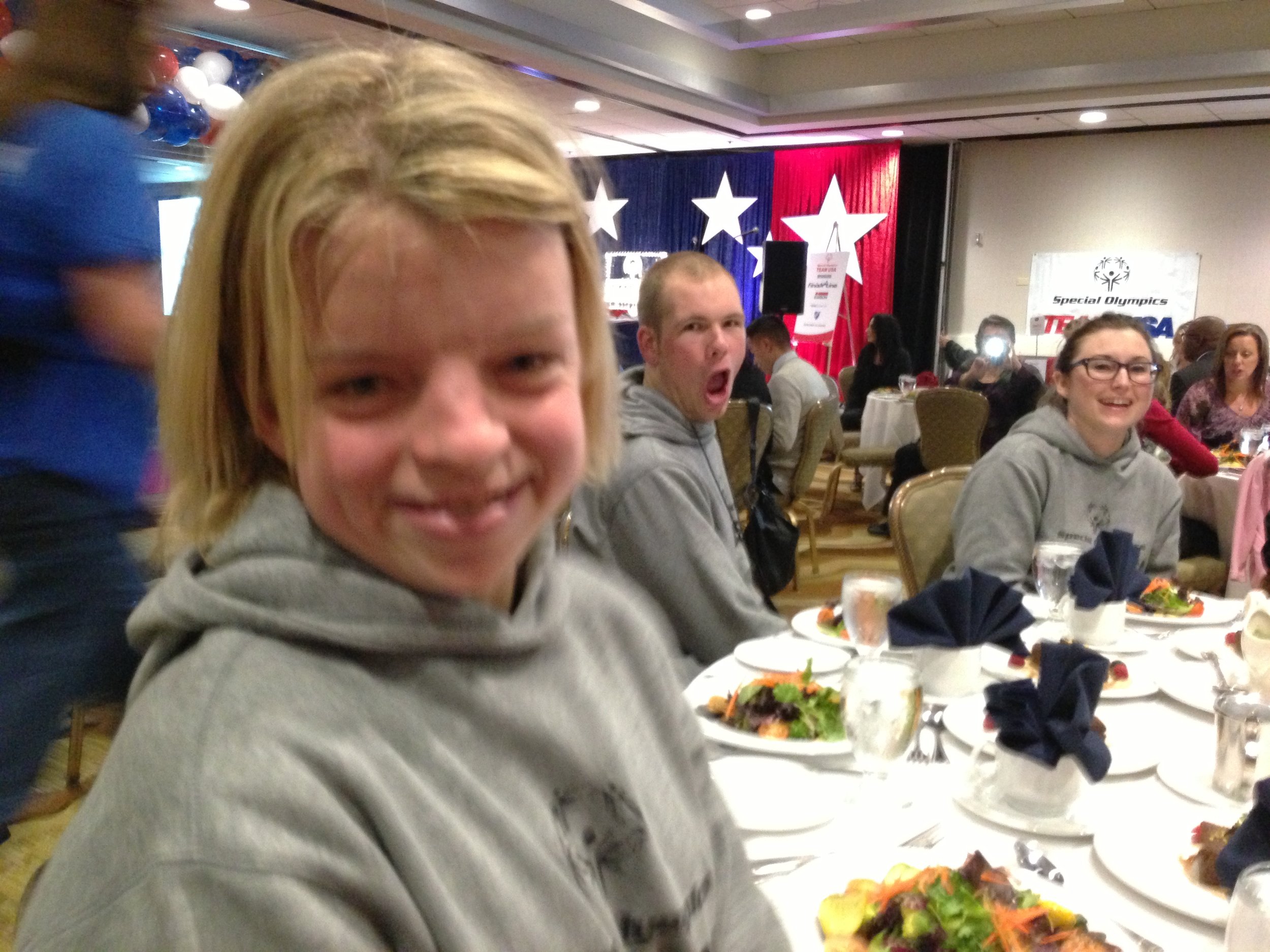 Daina Shilts, 22, of Neillsville, Wis., Special Olympics snowboarder