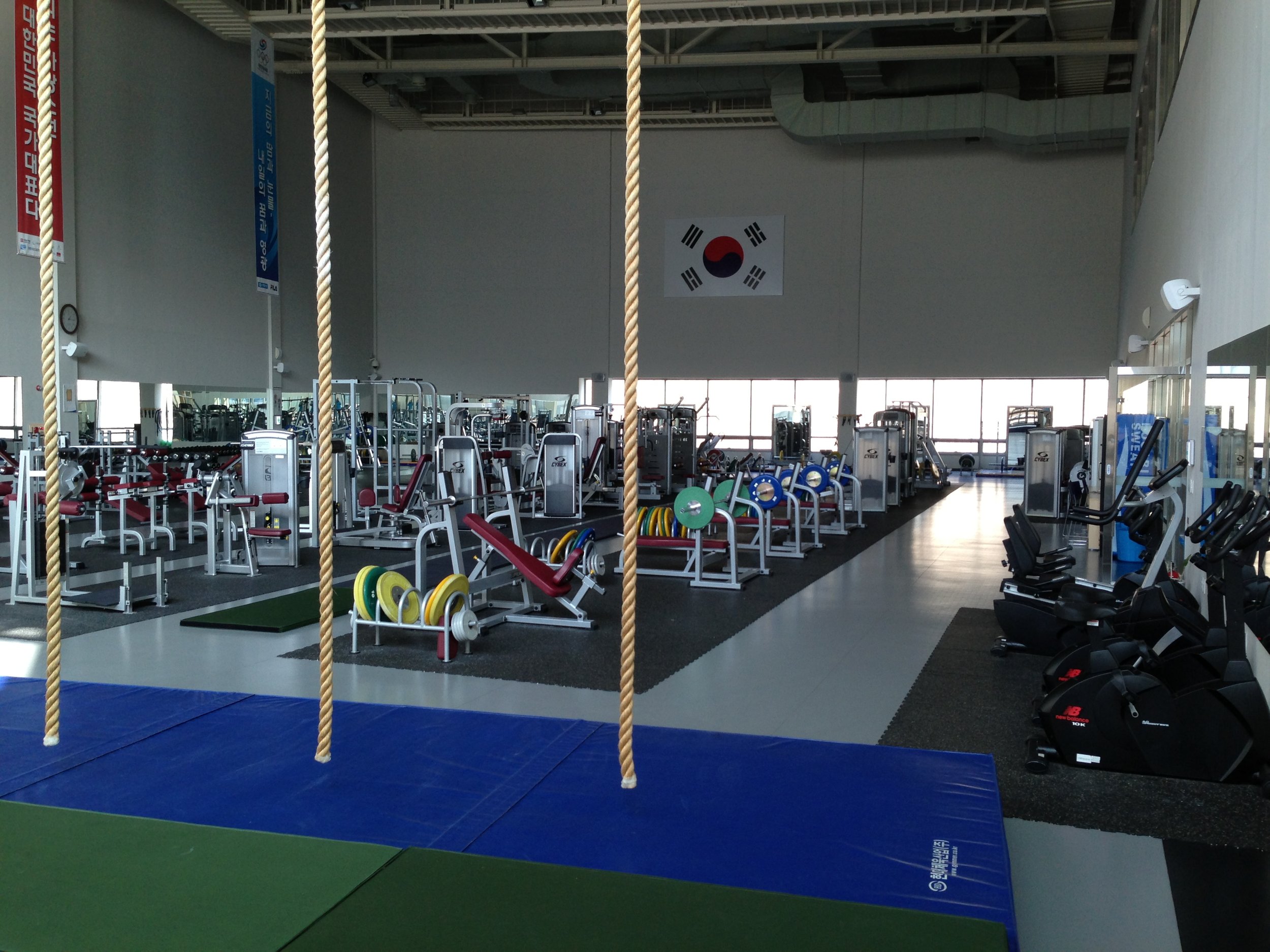 The Jincheon center weight and strength-training room