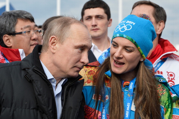 Putin and Isinbayeva in Sochi // Getty Images 