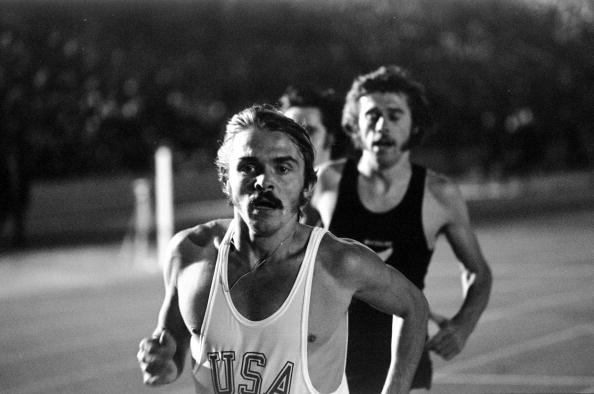 Steve Prefontaine racing in London in September 1972 // Getty Images 