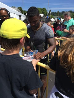 And with fans, who waited patiently in the sun for autographs and selfies