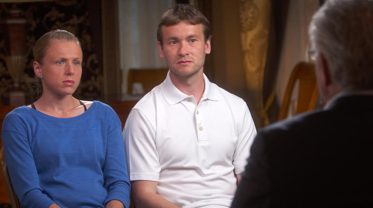 The Stepanovs in a recent appearance on '60 Minutes' // CBS News